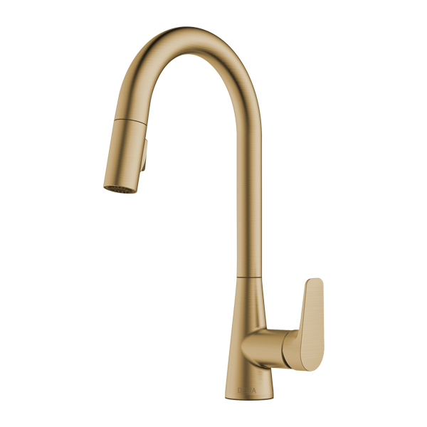 Aショット② Grifo Fregador Monomando Con Cabezal Extraíble Bronce Champagne