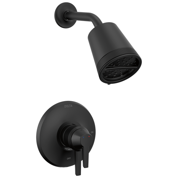 CNX Kit De Regadera Con Mezcladora Monomando Y Resumidero Negro Mate