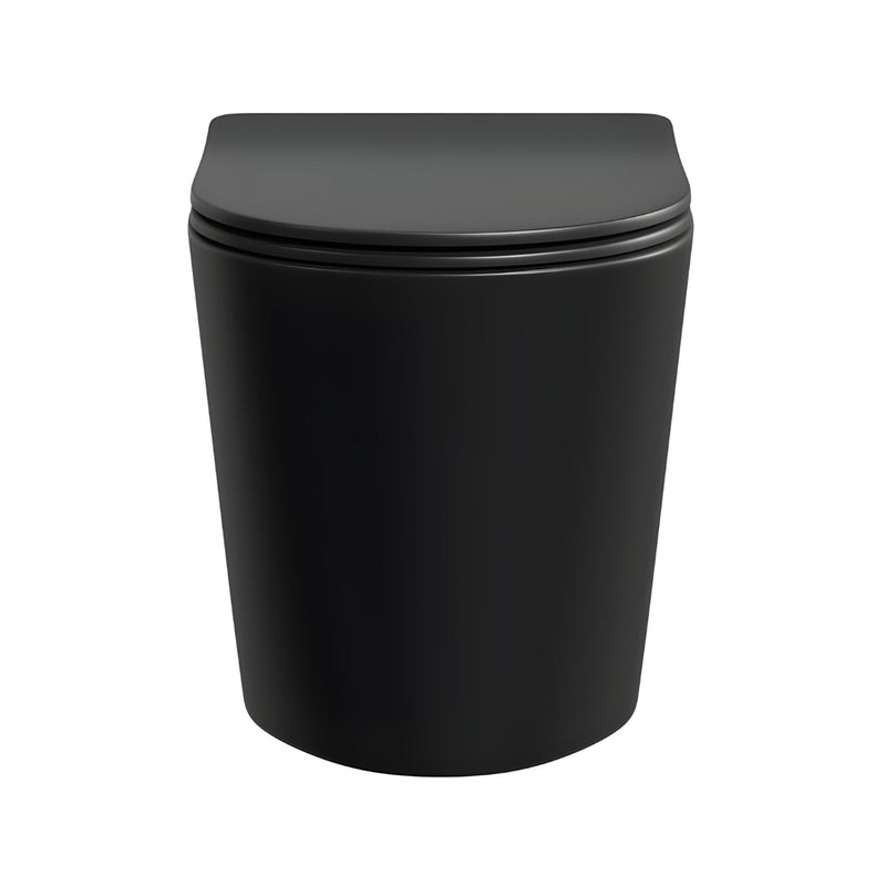 Inodoro para Tanque Empotrado con Descarga a Pared Negro Mate - Aqualia Lacar