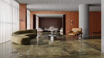 Porcelanato Esmaltado Rectificado Pulido 121.5x121.5cm Green - Ceramica Villagres Gaya