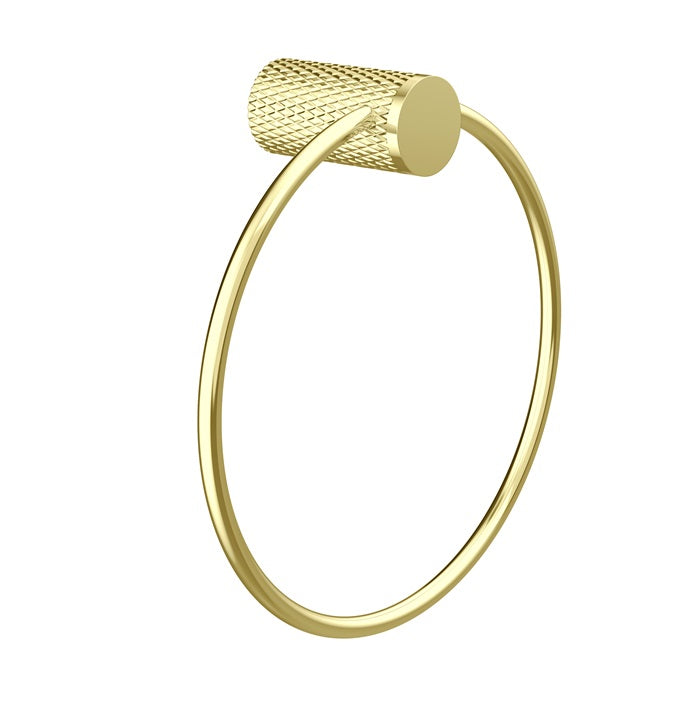 Aro Porta toalla Dorado Cepillado - Aqualia Signature
