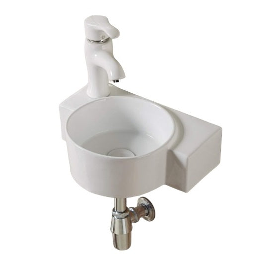 Lavamanos para Colgar en Pared Blanco 38x25x12.5 - Aqualia Pomelo