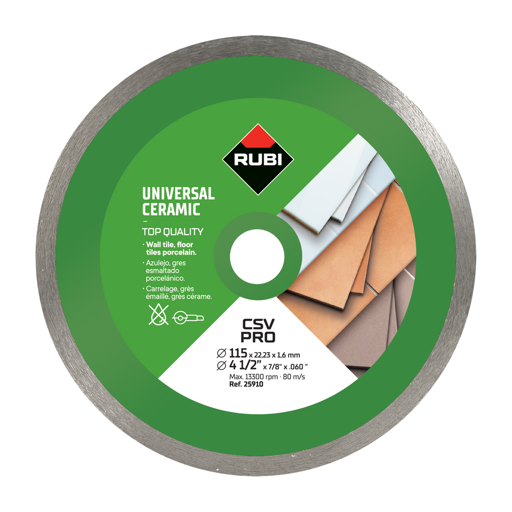 Disco Diamante General Ceramica Continuo - Rubi CSV 115 Pro – ELMEC