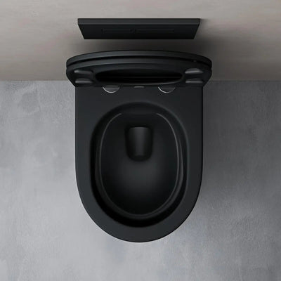 Inodoro para Tanque Empotrado con Descarga a Pared Negro Mate - Aqualia Lacar