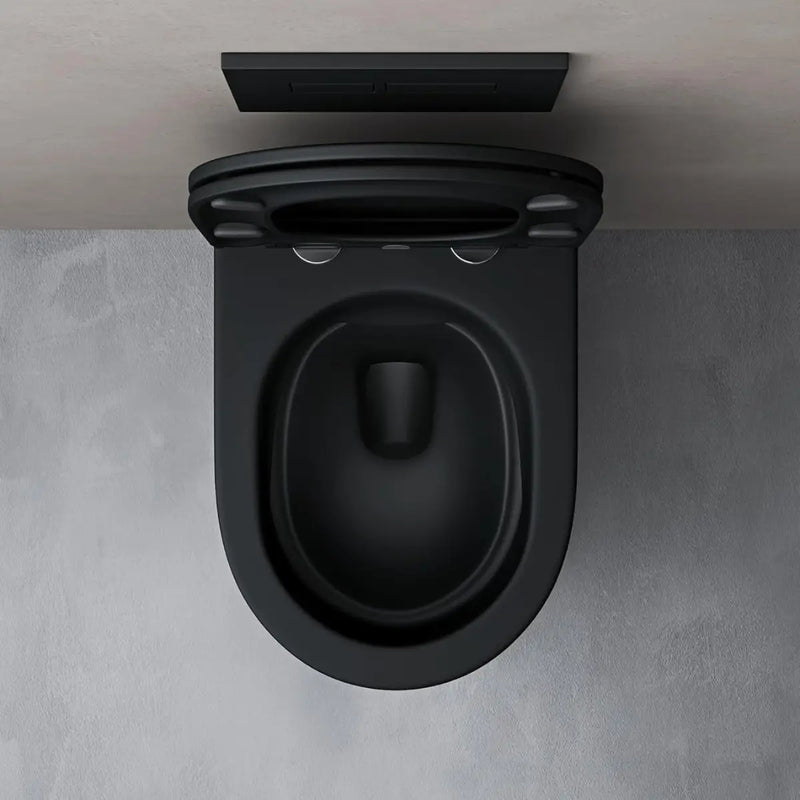 Inodoro para Tanque Empotrado con Descarga a Pared Negro Mate - Aqualia Lacar