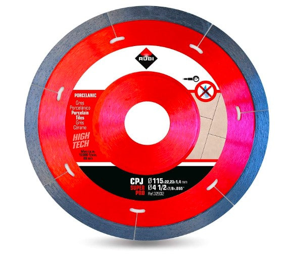 Disco Diamante Gres Porcelanico J-Slot - Rubi CPJ 115mm SuperPro
