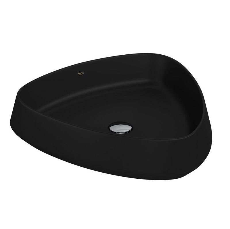 Lavamanos De Sobreponer Triangular 49.5X51X12.5cm Negro - Deca