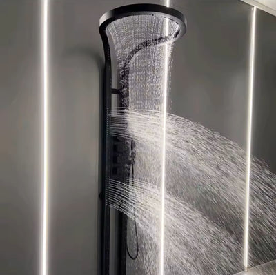 Panel de Ducha Negro Mate - Aqualia Rute