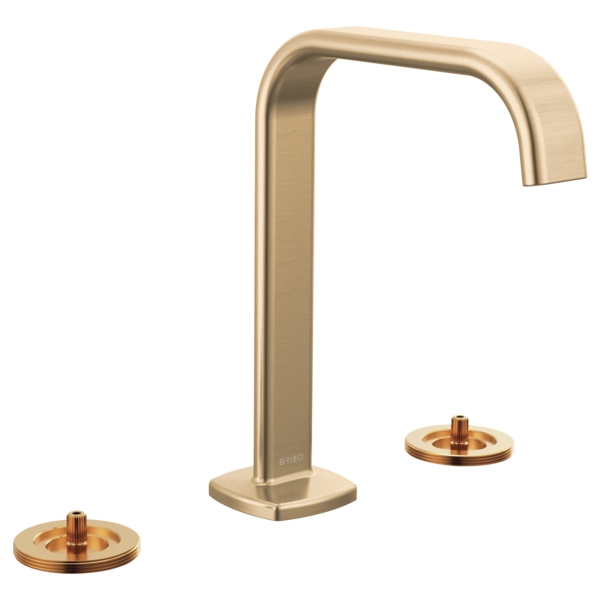 Grifo de Lavamanos Bimando 8" Sin Manijas Oro de Lujo - Brizo Allaria