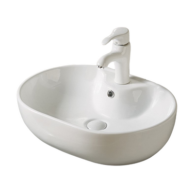 Lavamanos De Sobreponer Ovalado 60X42X16cm Blanco - Aqualia Beleno