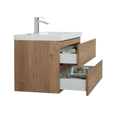 Mueble De Bano Aereo 100X48X50cm Oak - Aqualia Enrico