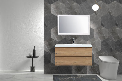 Mueble De Bano Aereo 100X48X50cm Oak - Aqualia Enrico