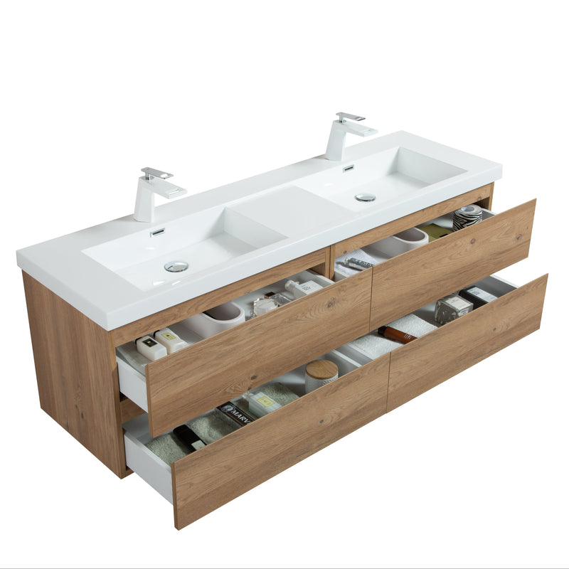 Mueble De Baño Aereo 160X48X50cm Oak - Aqualia Enrico