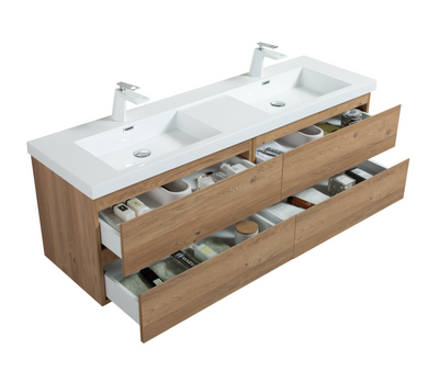Mueble De Baño Aereo 160X48X50cm Oak - Aqualia Enrico