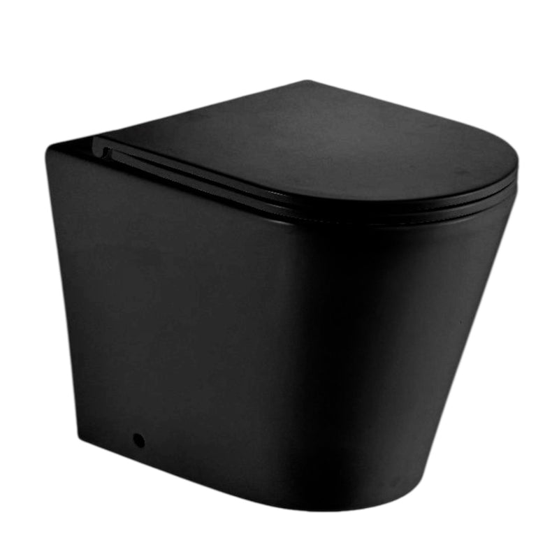 Inodoro para Tanque Empotrado con Descarga a Pared Negro Mate - Aqualia Lacar