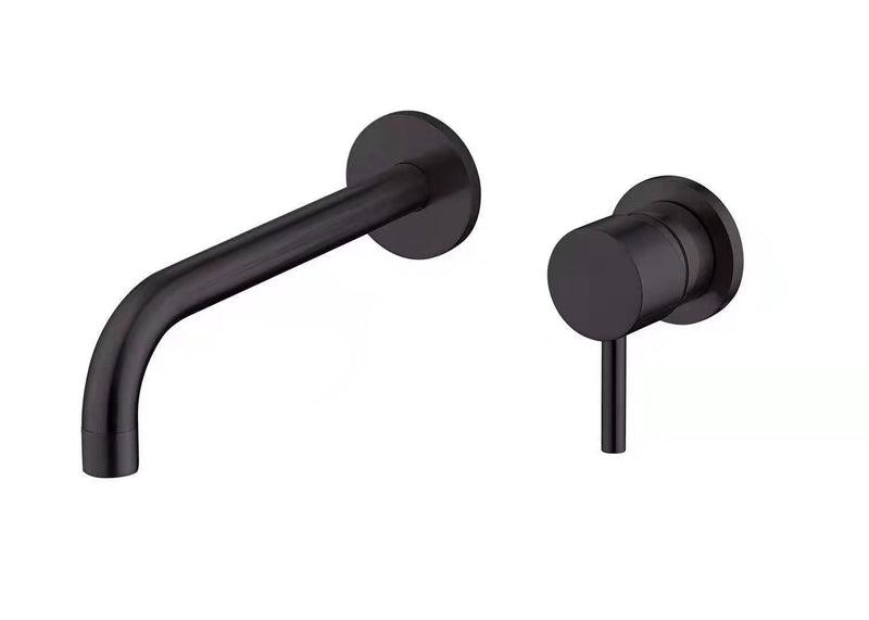 Grifo Lavamanos Monamando de Pared Negro Mate - Aqualia Scalea