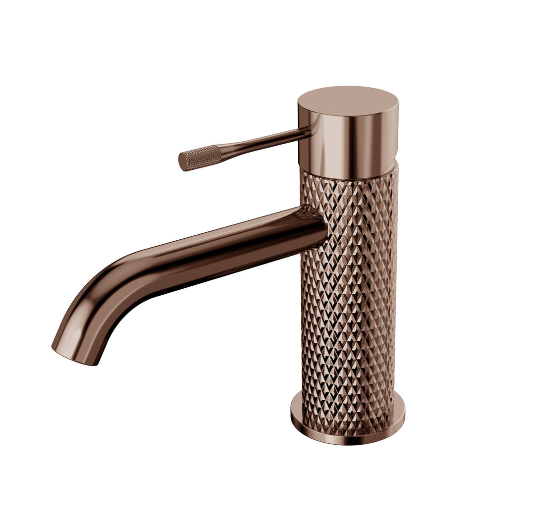 Grifo De Lavamanos Con Desague Bronce Cepillado Aqualia