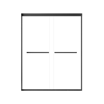 Puerta de Baño Corrediza 150x195cm Negro Mate - Aqualia Clifton