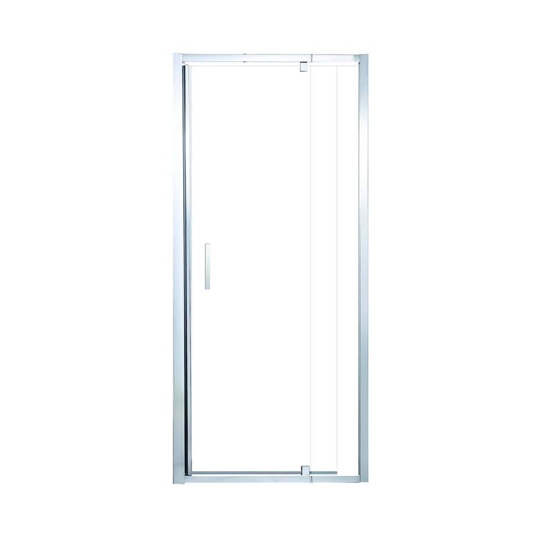 Puerta de Baño Abatible 120x195cm Ajustable Cromado - Aqualia Roseland