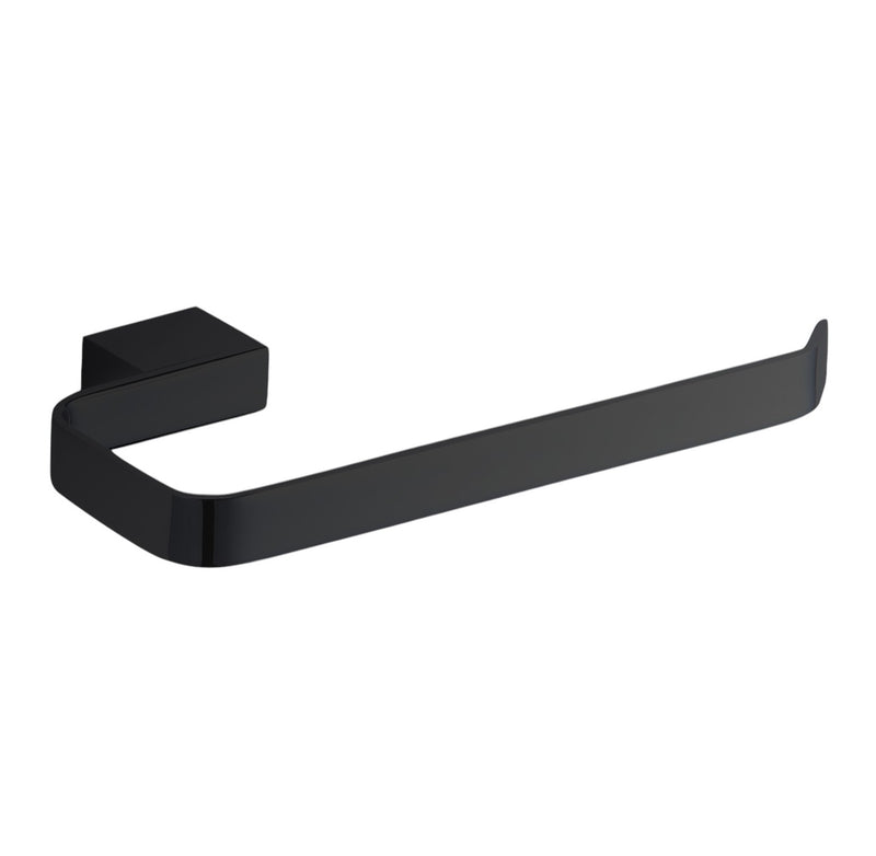 Aro Toallero Negro Mate - Aqualia Oriveto