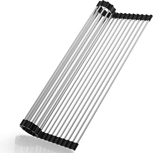 Escurridor Enrollable Para Fregador 43x50cm Negro - Aqualia