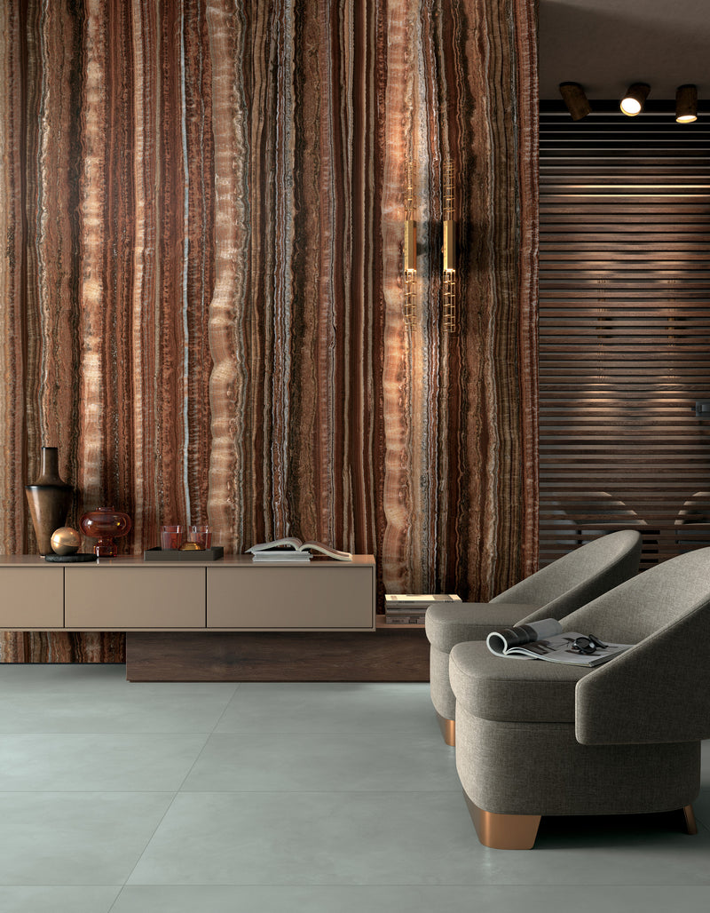 Porcelanato Rectificado Pulido 120X278cm Onice Brown - Mirage Wanderlust