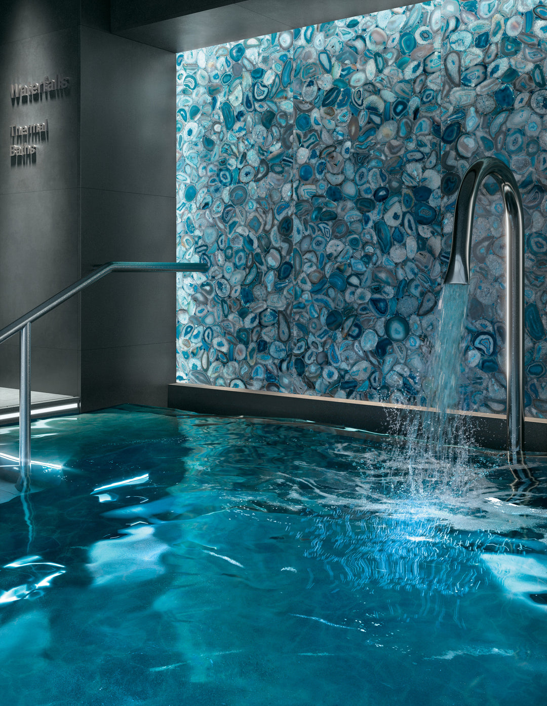 Porcelanato Rectificado Pulido 120X278Cm Agatha Blue - Mirage