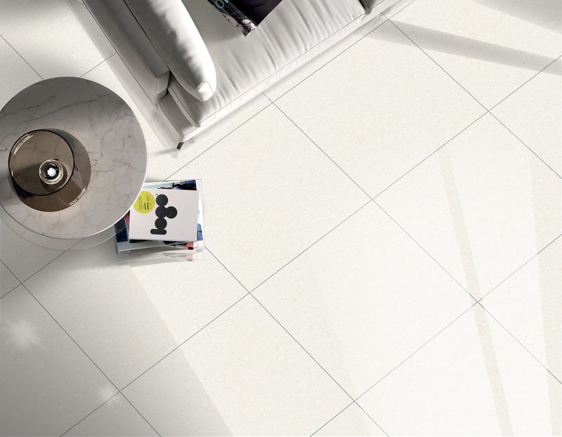 Porcelanato Doble Carga Pulido 60X60Cm Marfil  - Porcelamika Neutral Stone