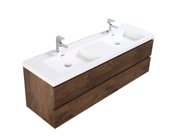 Mueble De Baño Aereo 160X48X50cm Roble - Aqualia Enrico