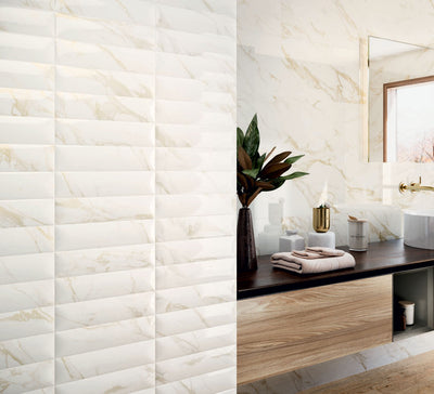 Revestimiento de Cerámica Brillante 7.5x30cm Gold - Baldocer Adaggio