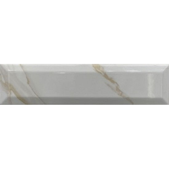 Revestimiento De Cerámica Brillante 7.5x30cm Gold - Baldocer Bevel Adaggio