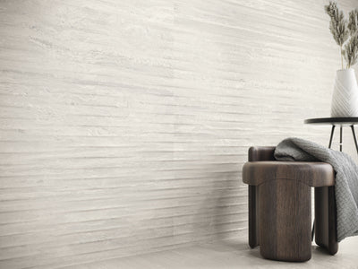 Revestimiento De Cerámica Rectificado Mate 30X90cm Blanco - Baldocer Drip Venice