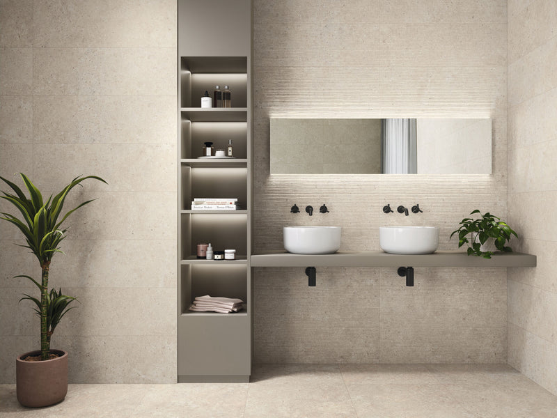 Revestimiento De Cerámica Rectificado Mate 30X90cm Ivory - Baldocer Wattle Stoneland