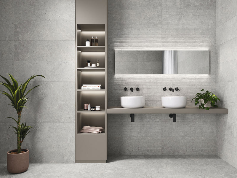 Revestimiento De Cerámica Rectificado Mate 30X90cm Pearl - Baldocer Wattle Stoneland