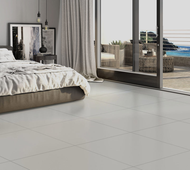 Pavimento De Ceramica Rectificado Mate 60x60cm Gris - Ceramica Lume Absolut