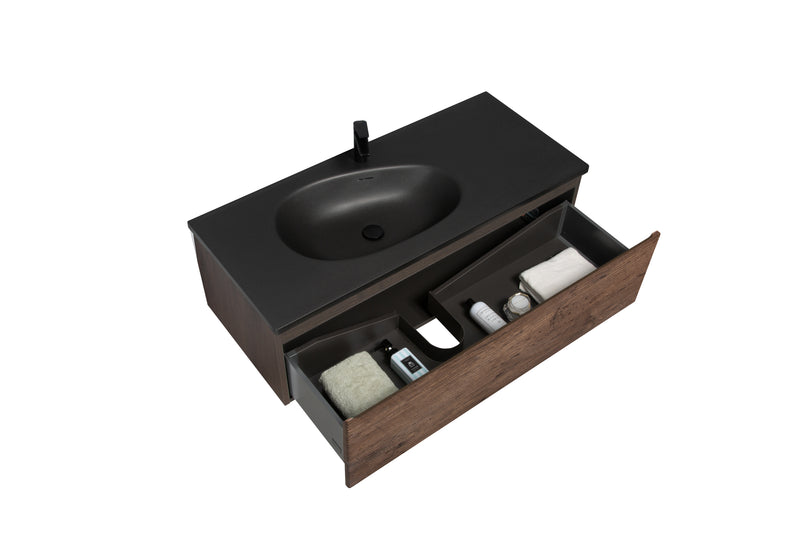 Mueble Aereo 120x48x45cm Rosewood - Aqualia Daryal