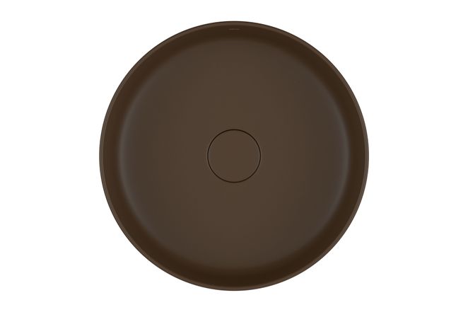 Lavamanos De Sobreponer Redondo 40cm Marron Fosco - Deca