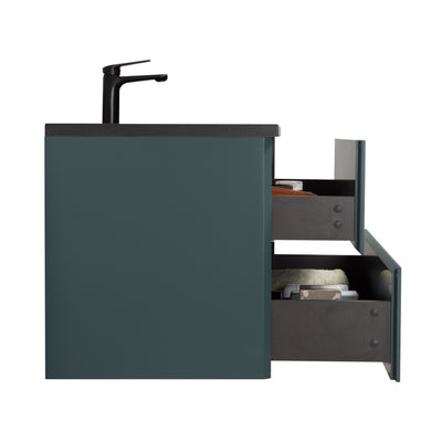 Mueble De Baño Aereo 100X48X50cm Verde Oscuro - Aqualia Coello