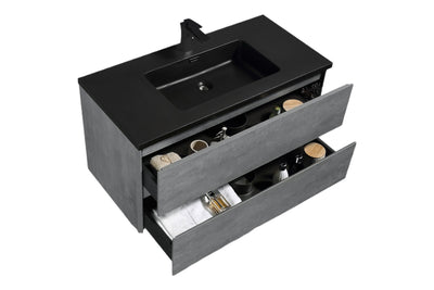 Mueble De Baño Aereo 100X48X50cm Gris - Aqualia Coello
