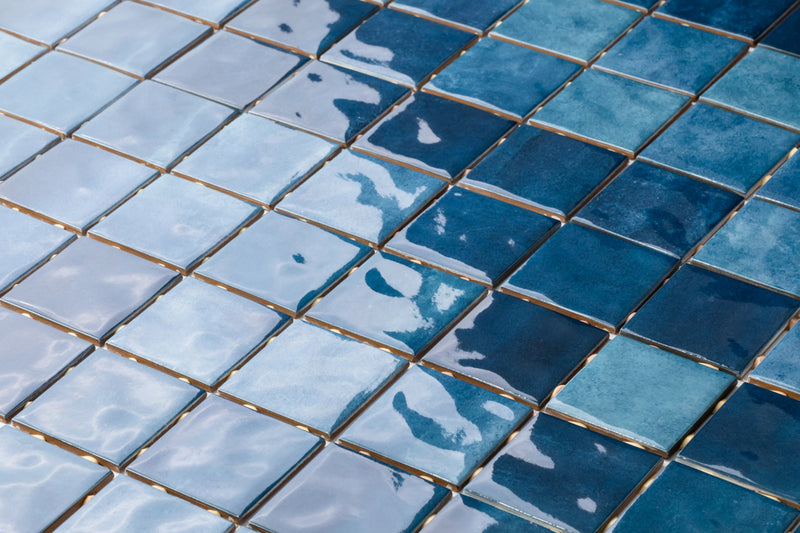 Mosaico De Ceramica Brillante 7.5X7.5cm Mar Mesh - Eliane Noronha