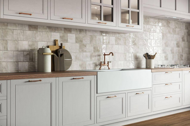 Revestimiento De Ceramica Brilllante 15x15cm Off White - Eliane Marrakesh