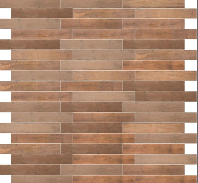 Porcelanato Esmaltado Rectificado Mate 19.7X120cm Canela - Eliane Arbor