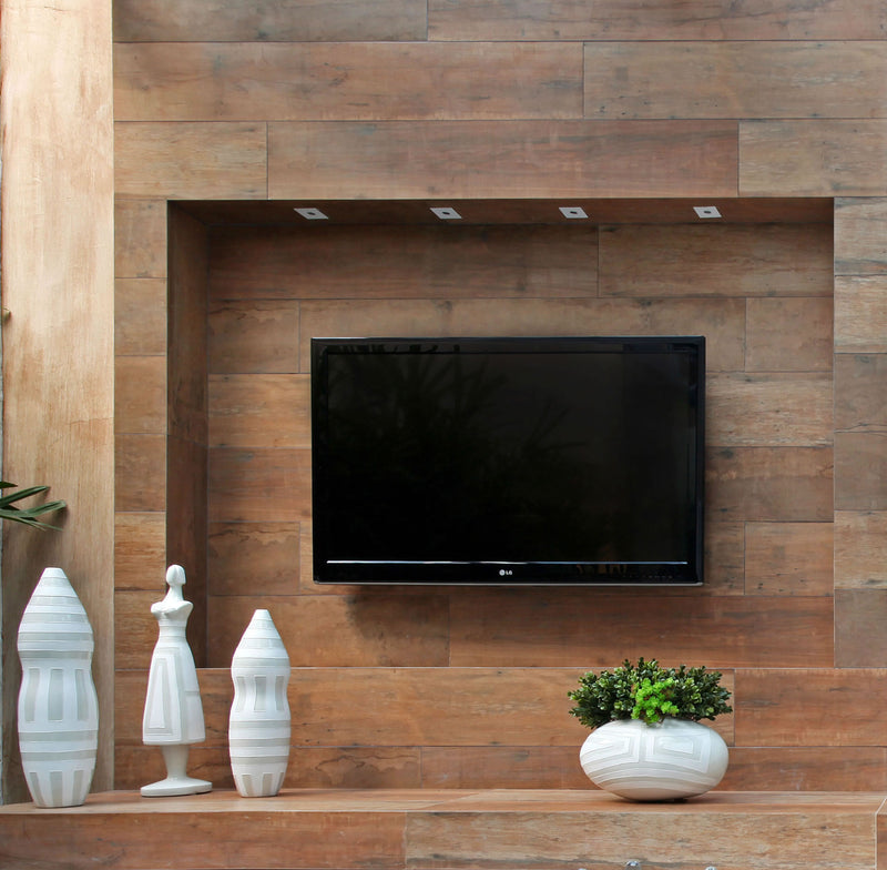 Porcelanato Esmaltado Rectificado Mate 19.7X120cm Canela - Eliane Arbor