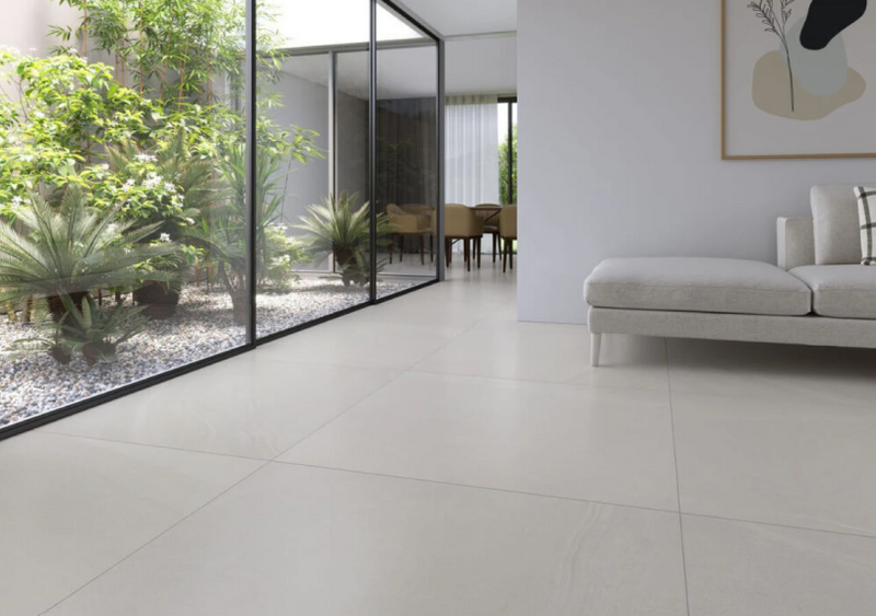 Porcelanato Esmaltado Rectificado Mate 84x84cm Off White - Eliane Khali