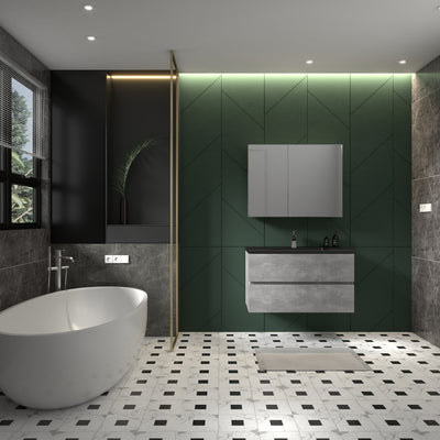 Mueble De Baño Aereo 60X48X50cm Gris - Aqualia Coello