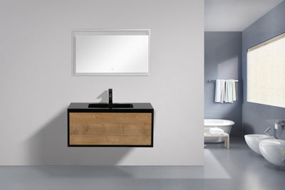 Mueble De Baño Aereo 90X48X55cm  Oak - Aqualia Bitti