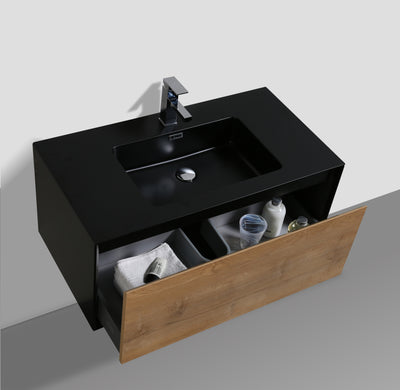 Mueble De Baño Aereo 90X48X55cm  Oak - Aqualia Bitti