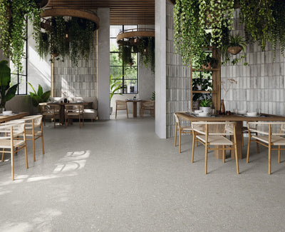 Porcelanato Esmaltado Rectificado Mate Brillo 80x80cm Gris - Grespania Santorini