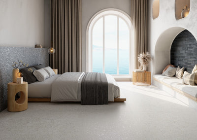 Porcelanato Esmaltado Rectificado Mate Brillo 80x80cm Blanco - Grespania Santorini