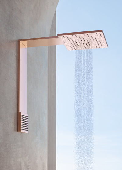 Modulo De ducha 250/250 2 Jet Con Ducha De Hombro Oro Rojo Pulido- Axor